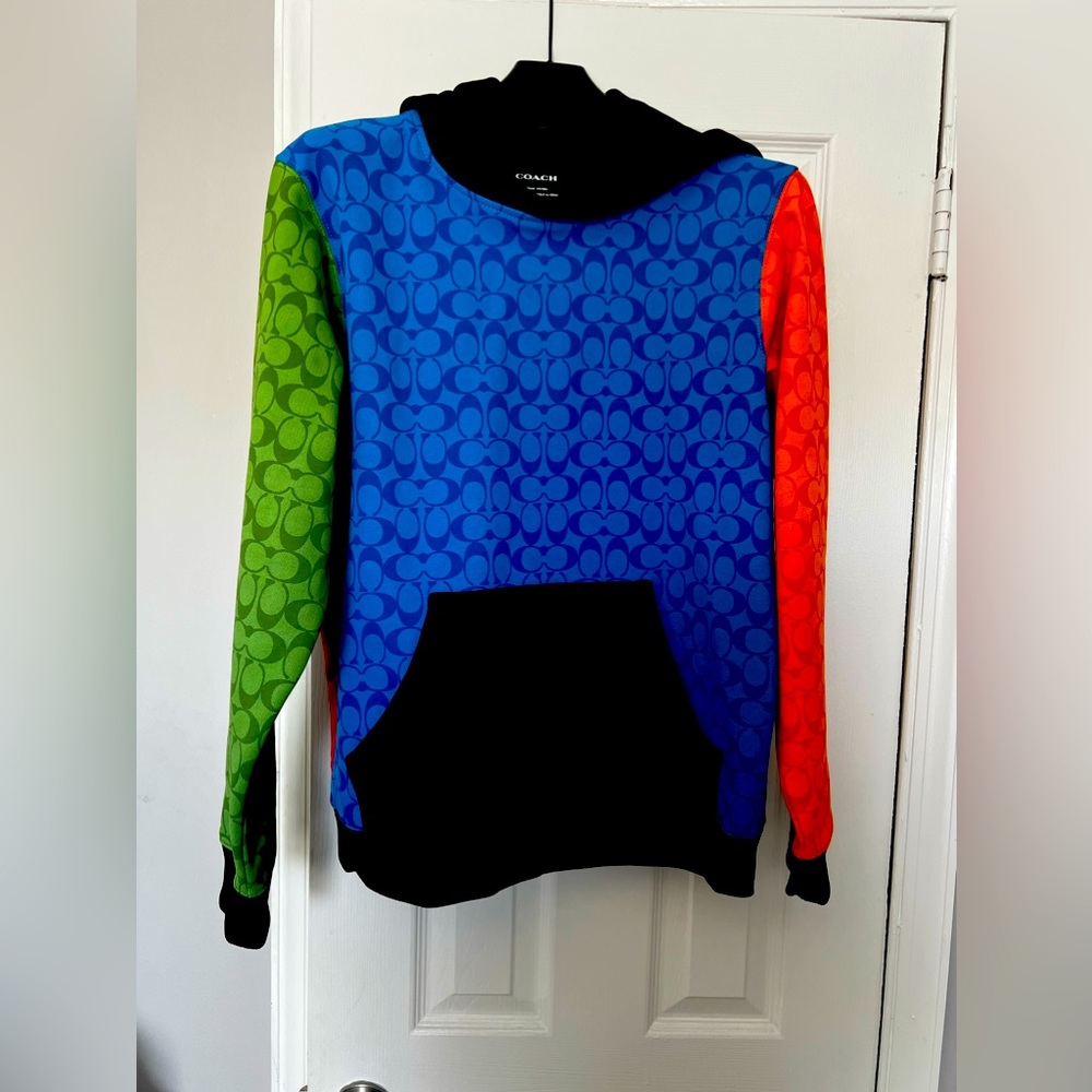 NWT MULTI COLOR LIMITED EDITION PRIDE RAINBOW COACH HOODIE